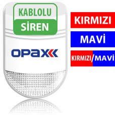 BGR-10 Kablolu 48 Led Kırmızı / Mavi / Kırmızı + Mavi Harici Alarm Sireni