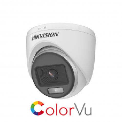 Hikvision DS-2CD1327G0-LUF 2MP 2.8mm Dahili Mikrofonlu ColorVu IP Dome Kamera